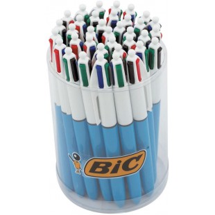 BIC 4 Couleurs Original Stylo-Bille Retractable Pointe Moyenne (1,0 mm) - Tubo de 36