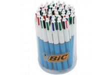 BIC 4 Couleurs Original Stylo-Bille Retractable Pointe Moyenne (1,0 mm) - Tubo de 36