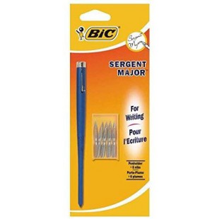 BIC Lot de 3 Portes plume a  levier SERGENT MAJOR + 6 plumes pour l'ecriture couleur aleatoire