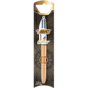 Stylo Bic 4 couleurs dore Blister 1 piece