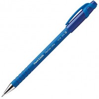 Stylo a bille rechargeable pointe moyenne encre bleue corps caoutchouc a capuchon FLEXGRIP