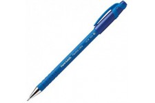 Stylo a bille rechargeable pointe moyenne encre bleue corps caoutchouc a capuchon FLEXGRIP