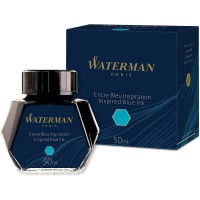 Waterman encre pour stylo plume | flacon d'encre Bleu Inspiration | bouteille de 50 ml