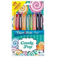 Paper:Mate Flair 'Candy Pop' Lot de 16 feutres a  bille avec etui de 16