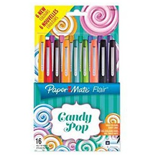 Paper:Mate Flair 'Candy Pop' Lot de 16 feutres a  bille avec etui de 16