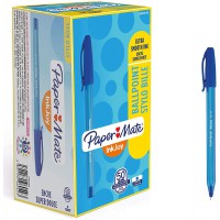 Paper Mate InkJoy 100 Cap Ultra Stylo Bille Pointe Fine Bleu Lot de 50