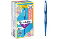 Paper Mate Flair Feutres de Coloriage, pointe moyenne (0,7 mm), bleu, lot de 36