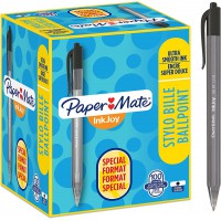Paper Mate InkJoy 100 RT Lot de 100 Stylos-bille retractable pointe moyenne 1,0 mm Noir