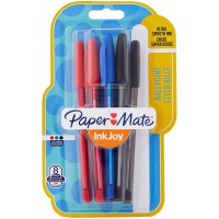 Paper Mate Inkjoy Lot de 8 stylos a bille assortis 100