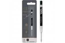 Parker recharges pour stylo gel | pointe moyenne (0,7 mm) | encre noire QUINK | lot de 1