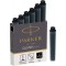 Parker Quink 6 cartouches courtes stylo plume, encre noire