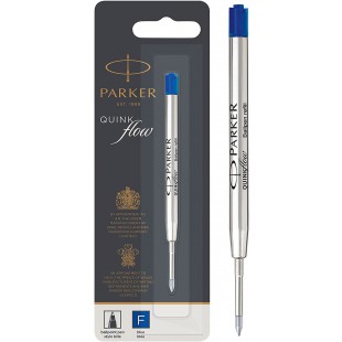 Parker recharge stylo bille | pointe fine | encre bleue QUINKflow | Lot de 1