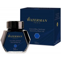 Waterman encre pour stylo plume | flacon d'encre Bleu Serenite | bouteille de 50 ml