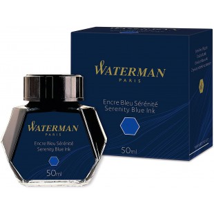 Waterman encre pour stylo plume | flacon d'encre Bleu Serenite | bouteille de 50 ml