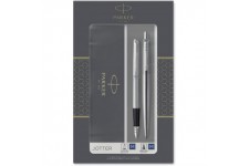 Coffret cadeau Parker IM Duo avec stylo à bille et stylo plume, acier  inoxydable avec