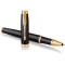 Parker IM stylo roller IM | laque noire avec attributs or | pointe fine | encre noir | coffret cadeau