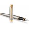 Parker IM stylo plume | metal brosse | pointe moyenne | coffret cadeau