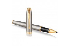 Parker IM stylo roller IM | metal brosse | pointe fine | encre noir | coffret cadeau