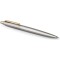 Parker Jotter stylo bille |acier inoxydable avec attributs or | pointe moyenne | encre bleue | coffret cadeau