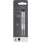 Parker Stylo-bille Jotter acier inoxydable avec attributs chromes + Quink Recharge Encre Noire Stylo Bille Pointe Moyenne