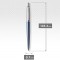 Parker Stylo-bille Jotter Waterloo bleu avec attributs chromes + Quink Recharge Encre Noire Stylo Bille Pointe Moyenne