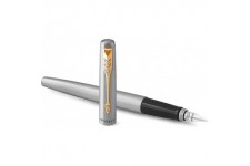 Parker Jotter stylo plume | acier inoxydable avec attributs or | pointe moyenne | coffret cadeau