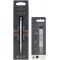 Parker Stylo-bille Jotter acier inoxydable avec attributs chromes + +Quink 2 Recharges Encre Noire Stylo Bille Pointe Moyenne