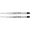 Parker Stylo-bille Jotter acier inoxydable avec attributs chromes + +Quink 2 Recharges Encre Noire Stylo Bille Pointe Moyenne