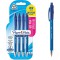 Paper Mate FlexGrip stylos gel | 0,7 mm | Encre bleue | Lot de 4