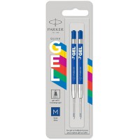 Parker Jotter Originals recharges pour stylo a  encre gel | Recharges d'encre gel bleu | pointe moyenne (0,7 mm) | lot de 2