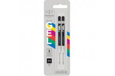 Parker Jotter Originals recharges pour stylo a  encre gel | Recharges d'encre gel noir | pointe moyenne (0,7 mm) | lot de 2