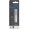 Parker Stylo-bille roulante IM, pointe fine et recharge d'encre noir, garniture chromee bleu mat + recharge pour stylo a  bille 