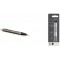 Parker Stylo-bille, pointe moyenne et recharge d'encre bleue, garniture chrome espresso fonce + recharge pour stylo a  bille, po