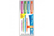 Paper Mate Flair Original S0697071 Stylo Feutre Pointe Moyenne Assortiment Lot de 4