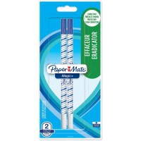 Paper Mate Magic + Effaceur Pointe Fine Bleu Lot de 2