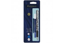 WATERMAN Graduate Allure Fountain Pen, Camouflage, Chrome trims, Fine Nib + Blue Cartridge + Eraser rewriter, blister