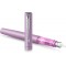 Parker stylo plume Vector XL | Laque lilas metallisee sur laiton | Plume moyenne avec recharge d'encre bleue | Coffret cadeau