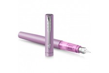 Parker stylo plume Vector XL | Laque lilas metallisee sur laiton | Plume moyenne avec recharge d'encre bleue | Coffret cadeau