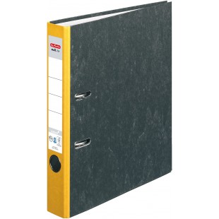 Lot de 25 : Classeur maX.file Nature - En carton - Couverture marbree - Bords renforces - Stable - Format A4 - 5 cm - Jaune