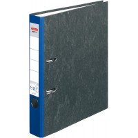 Lot de 5 : Classeur maX.file Nature - En carton - Couverture marbree - Bords renforces - Stable - A4 - 5 cm - Bleu