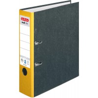 Classeur maX.file Nature - En carton - Couverture marbree - Bords renforces - Stable - Format A4-8 cm - Jaune