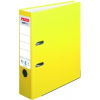 Lot de 20 : maX.file Nature Plus Classeur avec couverture en papier special, protection des bords, stable, A4, 8 cm, jaune