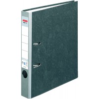 Lot de 5 : Classeur maX.file Nature - En carton - Couverture marbree - Bords renforces - Stable - A4 - 5 cm - Gris