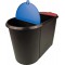 H6103597 Corbeille a  papier tri selectif trois compartiments (Noir/bleu/rouge) (Import Allemagne)
