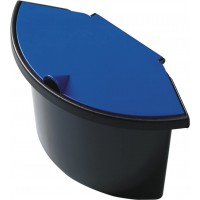 H6106093 utilisation des dechets pour corbeille a  papier Linear, 2 L, noir/couvercle bleu
