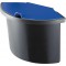 H6106093 utilisation des dechets pour corbeille a  papier Linear, 2 L, noir/couvercle bleu