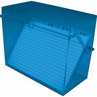 Presentoir a fiches A8 (Bleu transparent)