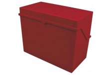 helit boite de fichier pour cartes A5 horizontal Rouge