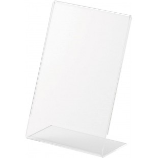 h2354402 Table en L avec support Portrait Blanc 100 x 150 mm, transparent