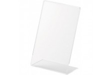 h2354402 Table en L avec support Portrait Blanc 100 x 150 mm, transparent